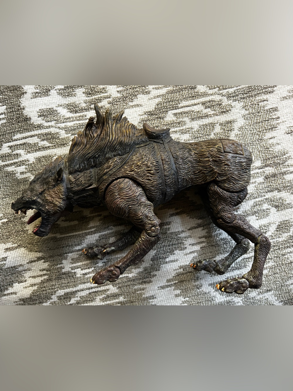 Lord Of The Rings Orc Warg Beast 7" Action Figure Biting Jaws Adjustable 2003